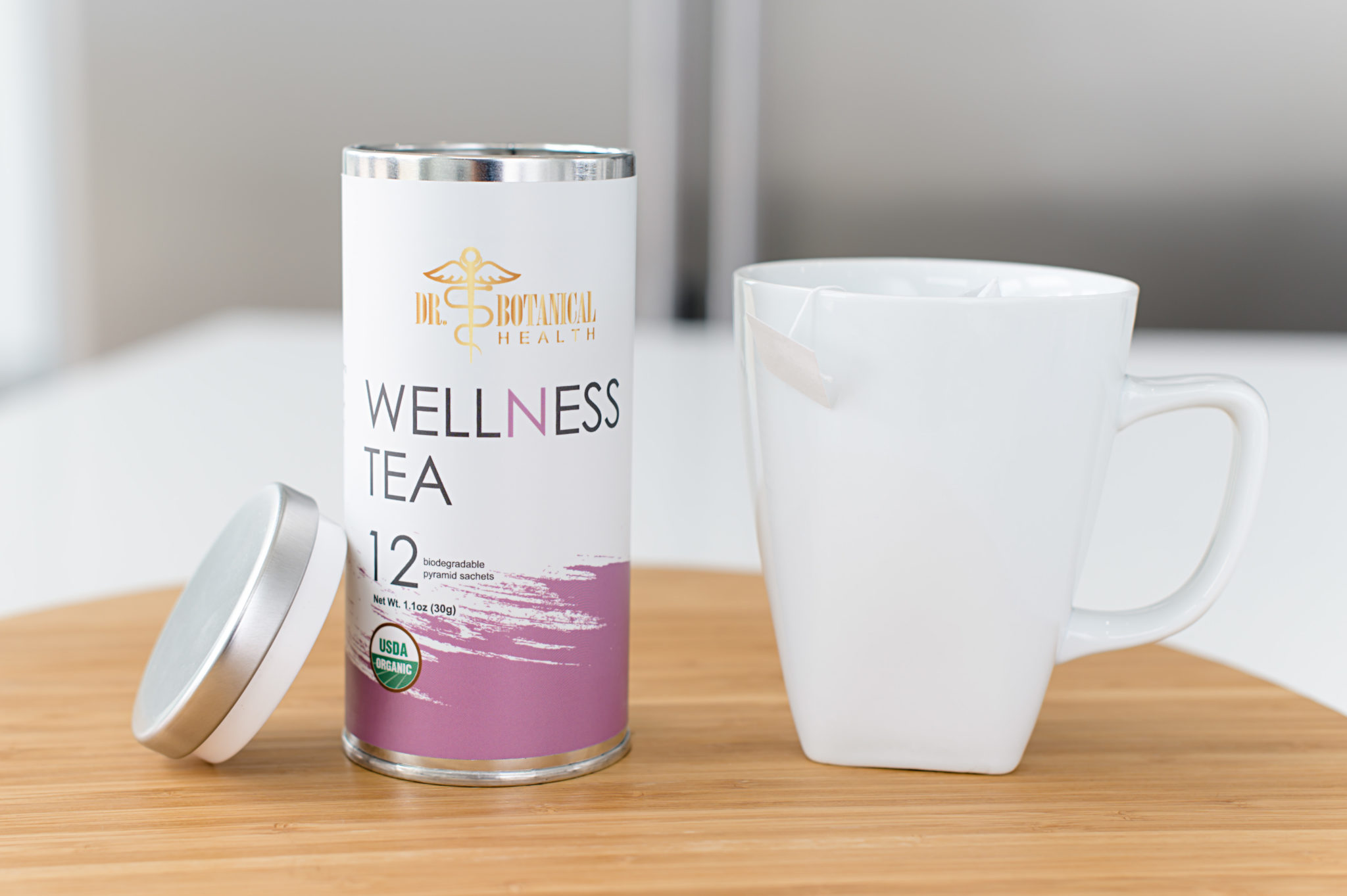 Wellness Tea Tin (12 Sachets) Organic* Dr. Botanical Health