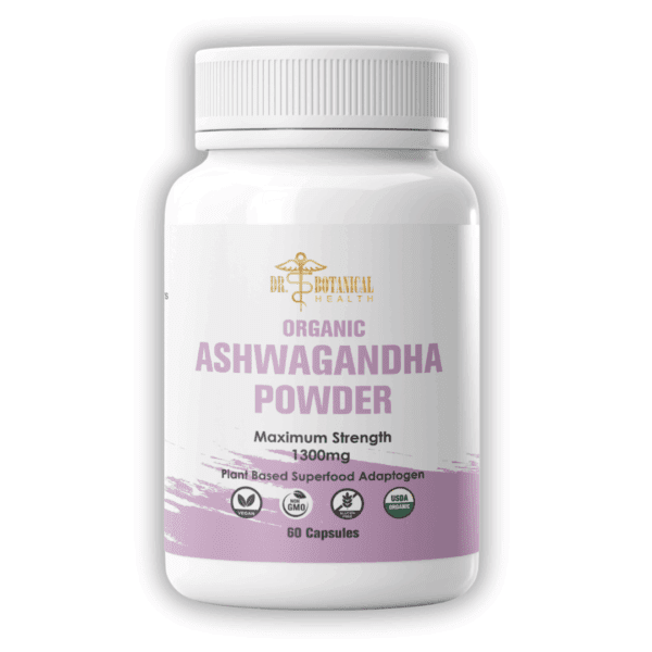 Ashwagandha Capsules (100% Organic) - 60ct - Dr. Botanical Health